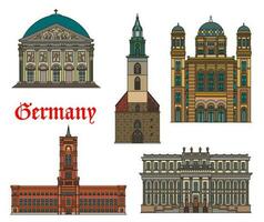 Allemagne architecture des églises, Berlin cathédrales vecteur