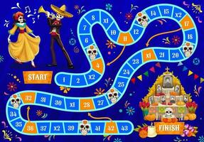 des gamins planche jeu, mexicain dia de los muertos vecteur