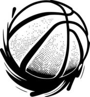 basket-ball, minimaliste et Facile silhouette - vecteur illustration