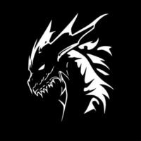 dragons - minimaliste et plat logo - vecteur illustration