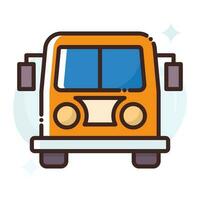 autobus vecteur remplir contour icône.simple Stock illustration stock.eps dix