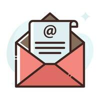 email vecteur remplir contour icône.simple Stock illustration stock.eps dix