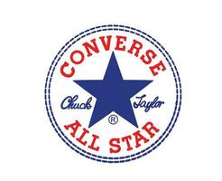 converser tout étoile marque logo des chaussures bleu et rouge symbole conception illustration vecteur