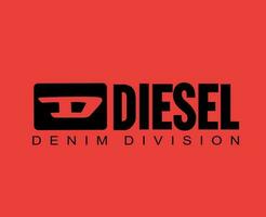 diesel logo marque symbole avec Nom noir conception luxe vêtements mode vecteur illustration avec rouge Contexte