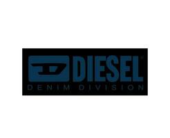 diesel marque vêtements logo symbole bleu et noir conception luxe mode vecteur illustration