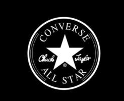 converser tout étoile logo marque des chaussures blanc symbole conception vecteur illustration avec noir Contexte