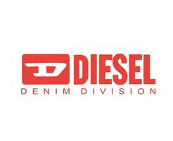 diesel logo marque symbole avec Nom rouge conception luxe vêtements mode vecteur illustration