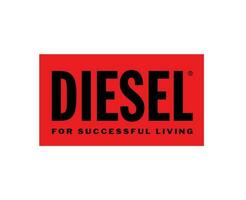 diesel marque logo vêtements symbole noir et rouge conception luxe mode vecteur illustration