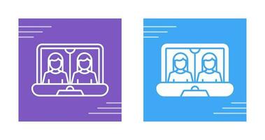 icône de vecteur de réunion en ligne