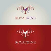 logo pour une du vin entreprise appelé Royal du vin vecteur