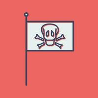 icône de vecteur de drapeau pirate