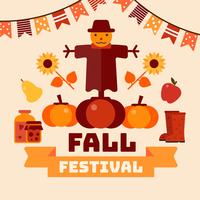 Affiche du Festival d'automne vecteur
