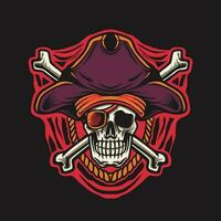 crâne pirates vecteur illustration