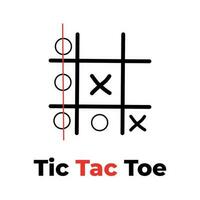 tic tac doigt de pied Jeu avec vecteur illustration.