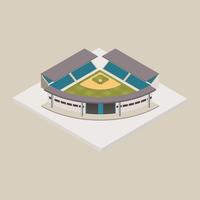 Stade de baseball isométrique vecteur