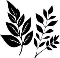 feuilles - minimaliste et plat logo - vecteur illustration