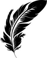 plumes - minimaliste et plat logo - vecteur illustration