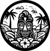 Hawaii, noir et blanc vecteur illustration