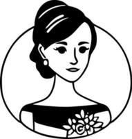 demoiselle d'honneur - haute qualité vecteur logo - vecteur illustration idéal pour T-shirt graphique