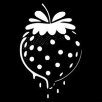 fraise, noir et blanc vecteur illustration