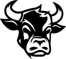 noir et blanc vache tête logo vecteur