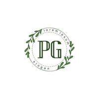 pg initiale beauté floral logo modèle vecteur