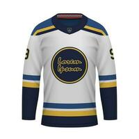 réaliste la glace le hockey une façon Jersey st. Louis, chemise modèle vecteur