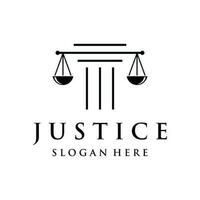 loi raffermir et avocat logo.justice modèle avec pilier, épée et Balance concept.vecteur illustration. vecteur