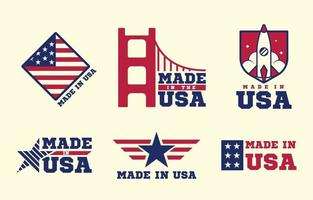 badges made in usa vecteur