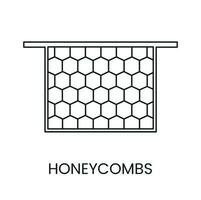 nid d'abeille les abeilles dans Cadre icône ligne dans vecteur, illustration de apiculture produit. vecteur