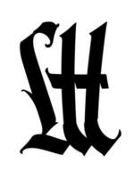 gothique médiéval lettre. symbole pour logos et conception projets. vecteur