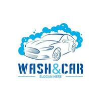 voiture laver voiture logo vecteur illustration isolé sur blanc Contexte