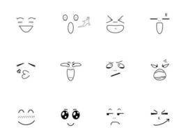 visage et remplissage de emojis montrant différent émotions-vecteur illustration. vecteur