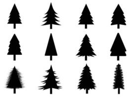collection de noir des arbres icône. pouvez être utilisé à illustrer tout la nature ou en bonne santé mode de vie sujet. vecteur