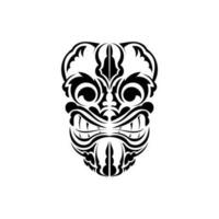 modèle masque. noir tatouage dans le style de le ancien tribus. maori style. vecteur isolé sur blanc Contexte.