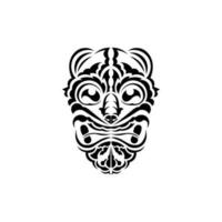 le visage de une viking ou orc. traditionnel totem symbole. Facile style. vecteur illustration isolé sur blanc Contexte.