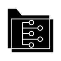 dossier fichier organiser utilisateur interface noir icône bouton vecteur