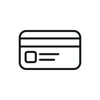 crédit carte icône isolé sur blanc Contexte vecteur