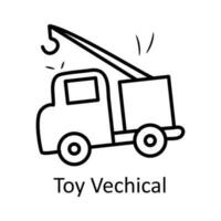 jouet vechique vecteur contour icône conception illustration. jouets symbole sur blanc Contexte eps dix fichier