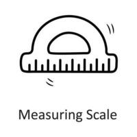 mesure échelle vecteur contour icône conception illustration. papeterie symbole sur blanc Contexte eps dix fichier