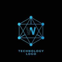 La technologie w lettre logo vecteur