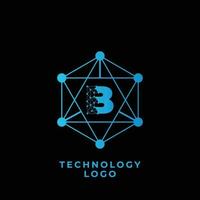 La technologie b lettre logo vecteur