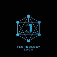 La technologie j lettre logo vecteur