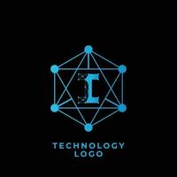 La technologie je lettre logo vecteur