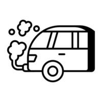une unique conception icône de véhicule la pollution vecteur