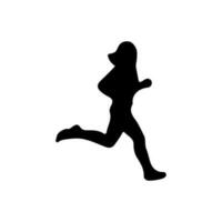 vecteur coureur, silhouette femme fonctionnement