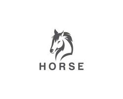 cheval tête mascotte logo icône conception modèle vecteur élément illustration.