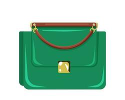 mode accessoire pour femmes. vert épaule sac. élégant ou branché Sac à main. vecteur illustration isolé sur blanc Contexte