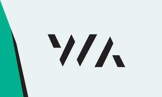 alphabet lettres initiales monogramme logo wa, aw, w et a vecteur