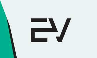 alphabet lettres initiales monogramme logo ev, ve, e et v vecteur